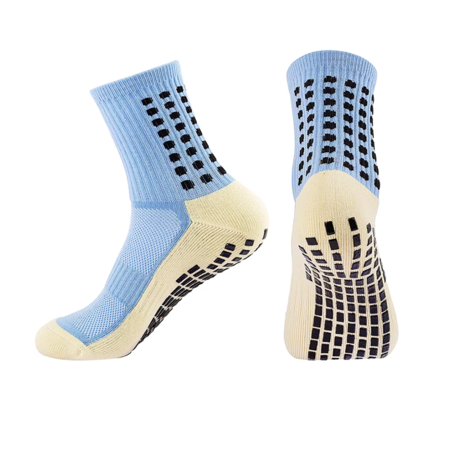 Chaussettes Antidérapantes de Football - Performance bleu ciel