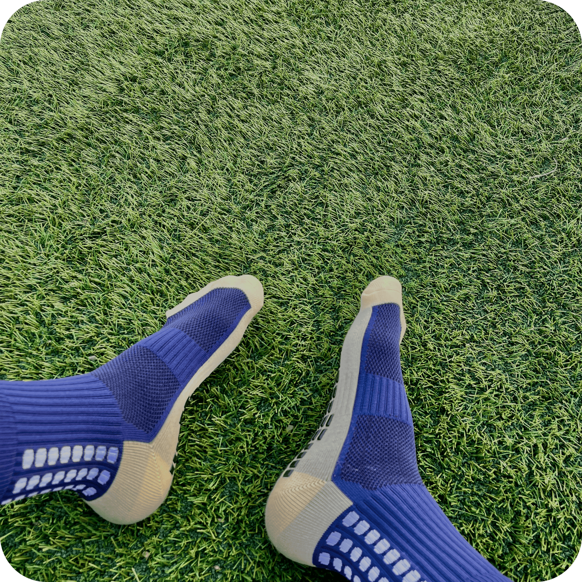 Chaussettes antidérapantes de football bleu marine