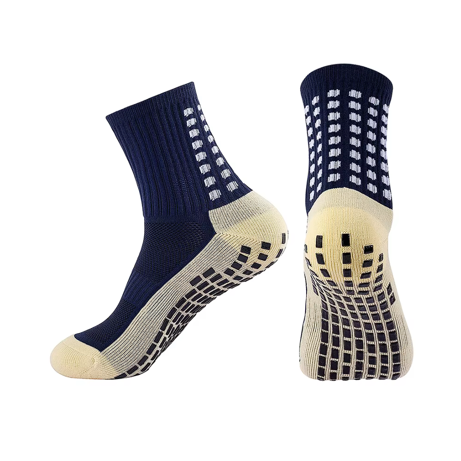 Chaussettes antidérapantes de football Bleu Marine