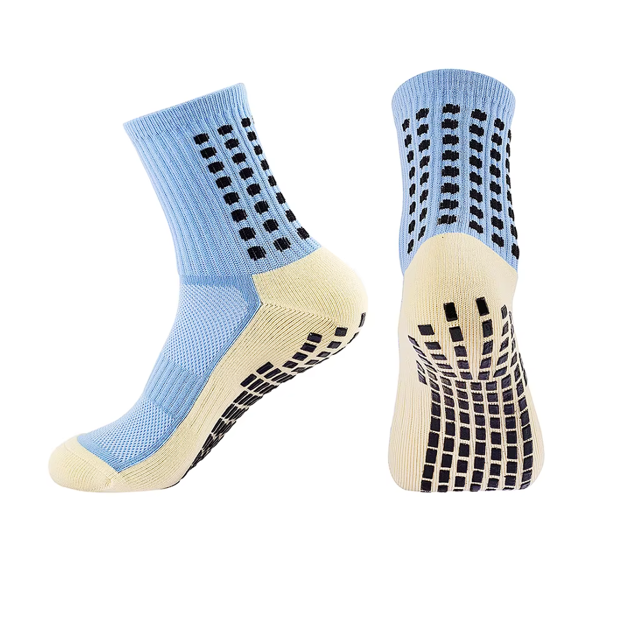 Chaussettes antidérapantes de football Bleu Ciel