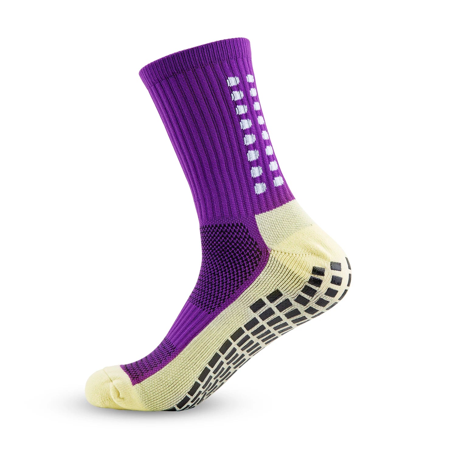 Chaussettes antidérapantes de football Violet