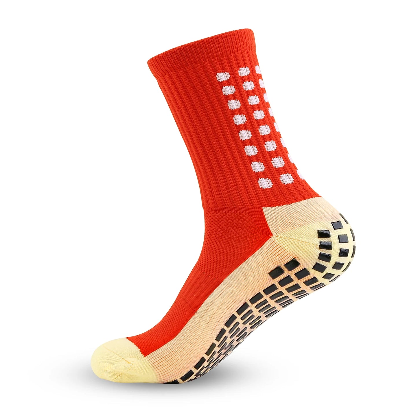 Chaussettes antidérapantes de football Rouge